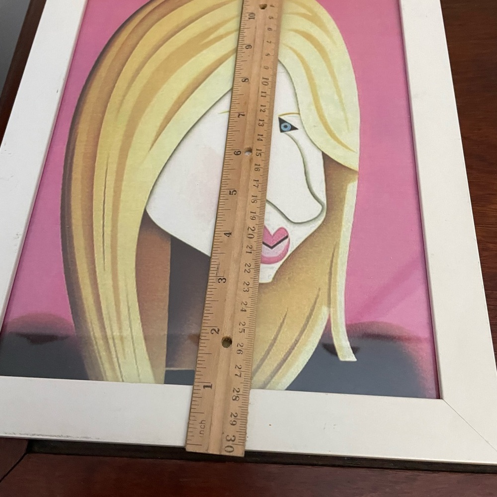 Barbara Streisand-vintage caricature by Robert Risko-print-framed - Picture 2 of 2